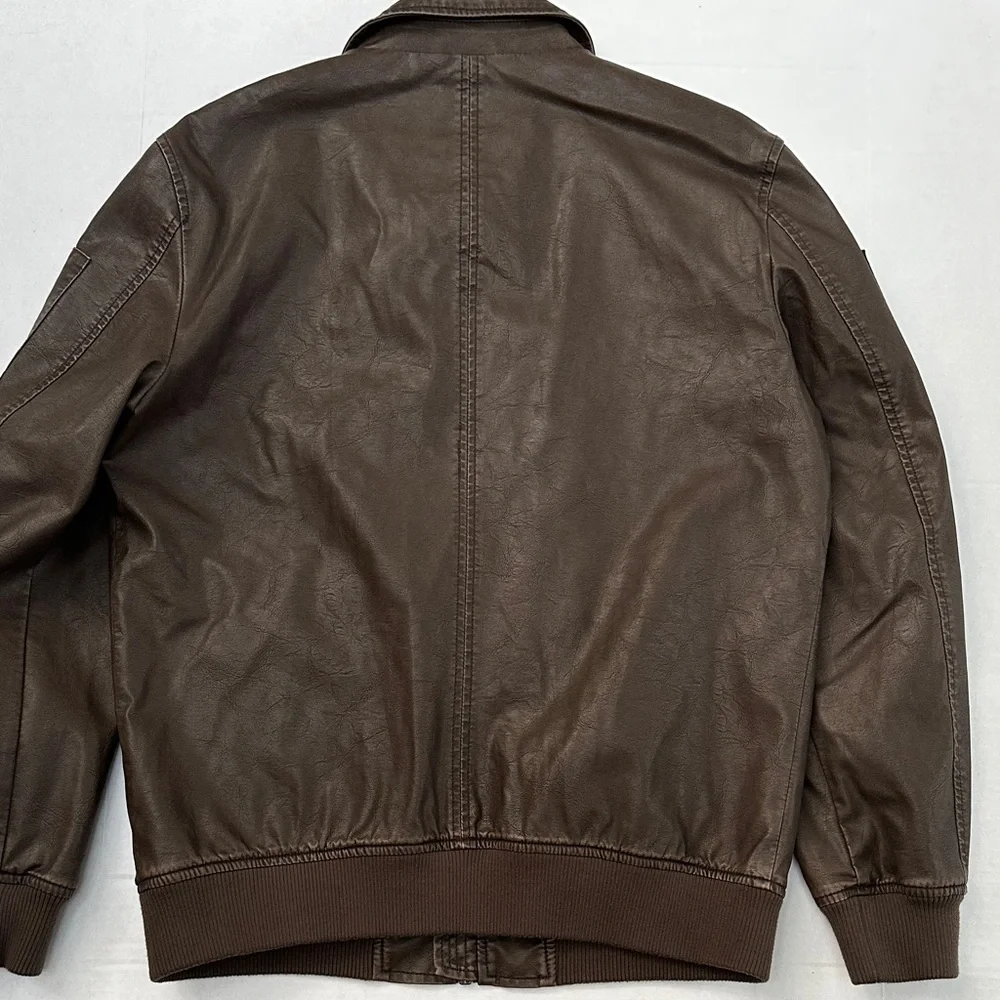 GUESS Men's Dark Brown Bomber Jacket - Picture 12 of 16
